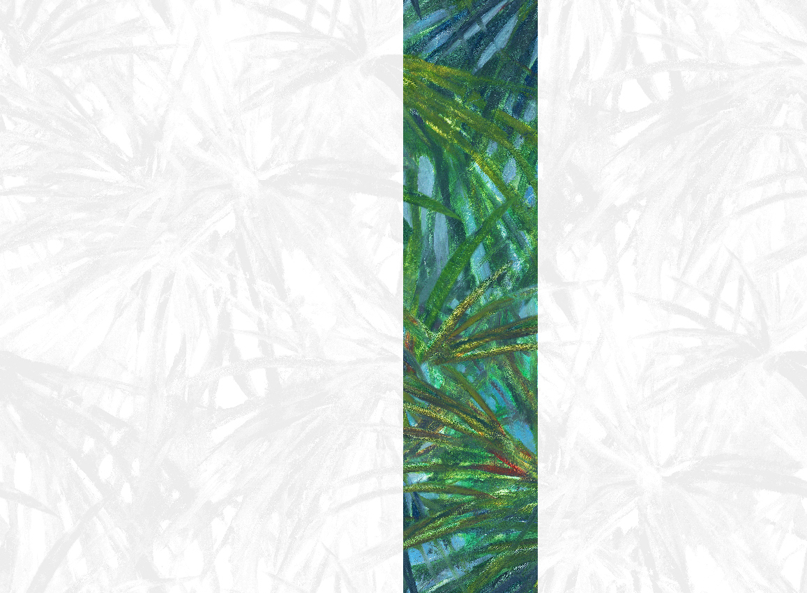 Wandbild Matira - Green Panel 4