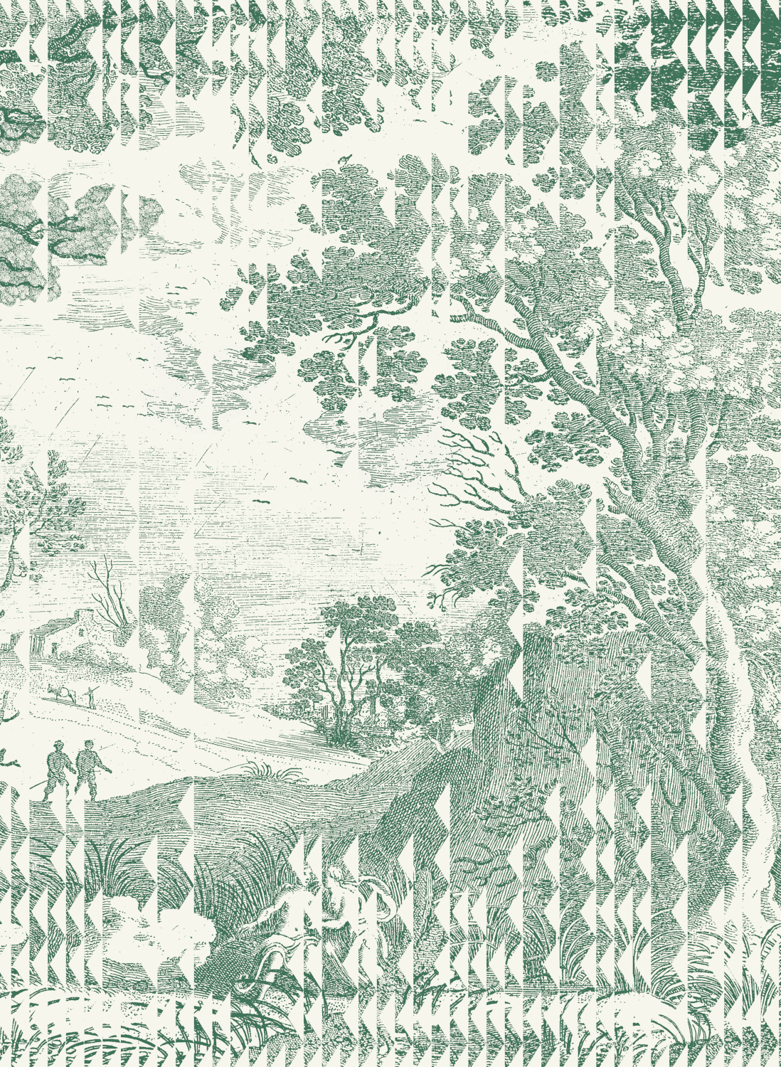 Wandbild Patch Landscape - green