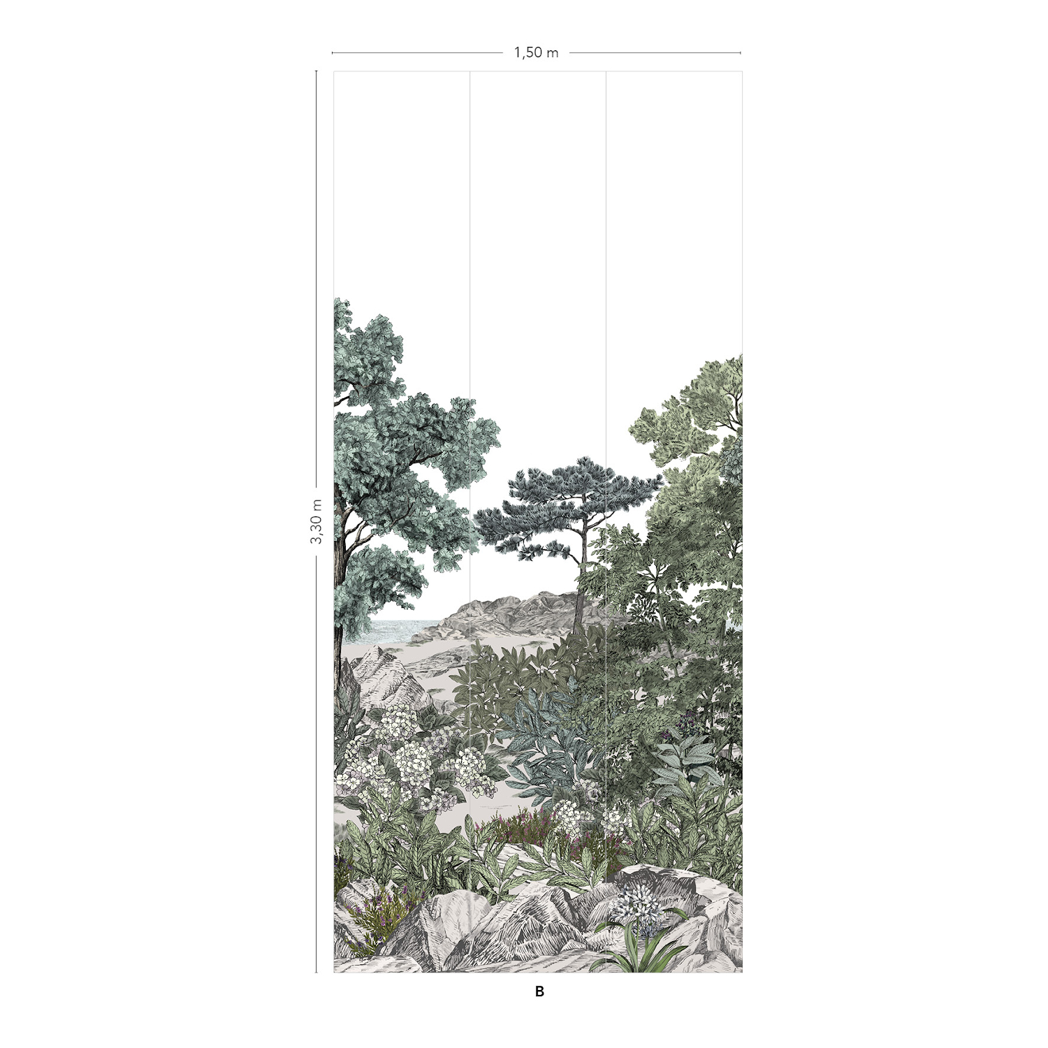 Wandbild Foret de Bretagne Naturel - Naturel – Bahnen 4/5/6