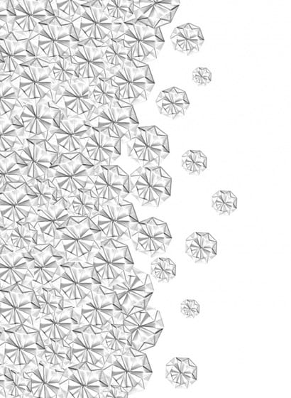 Wandbild Florigami - Monochrome 2