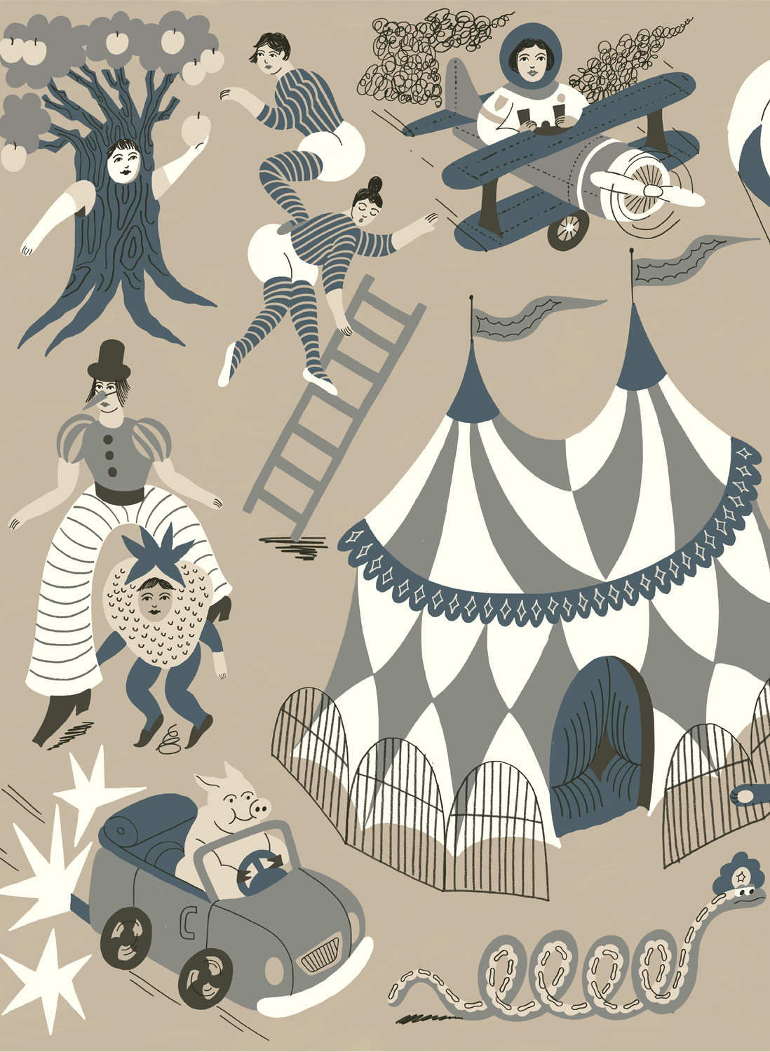 Wandbild Magic Circus - Sandy
