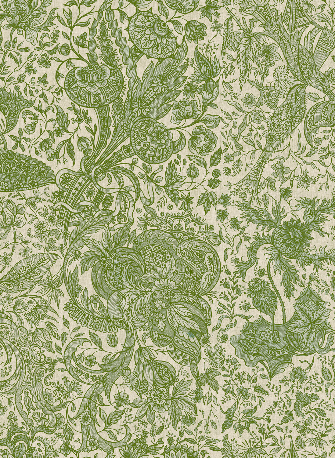 Tapete Sarkozi Embroidery - Herbal/ Beige