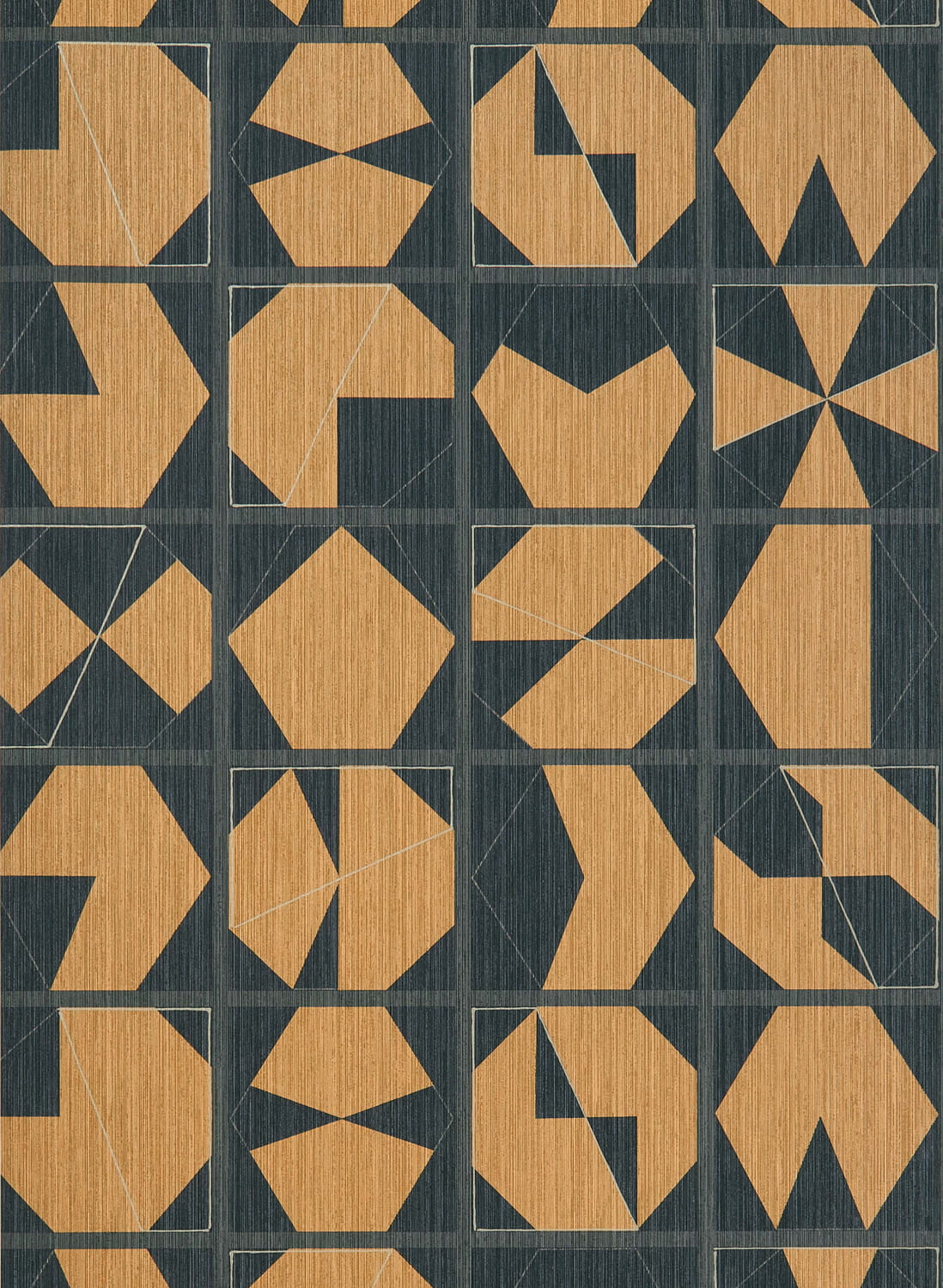 Tapete Kutani Vinyl - Silver/ Stone