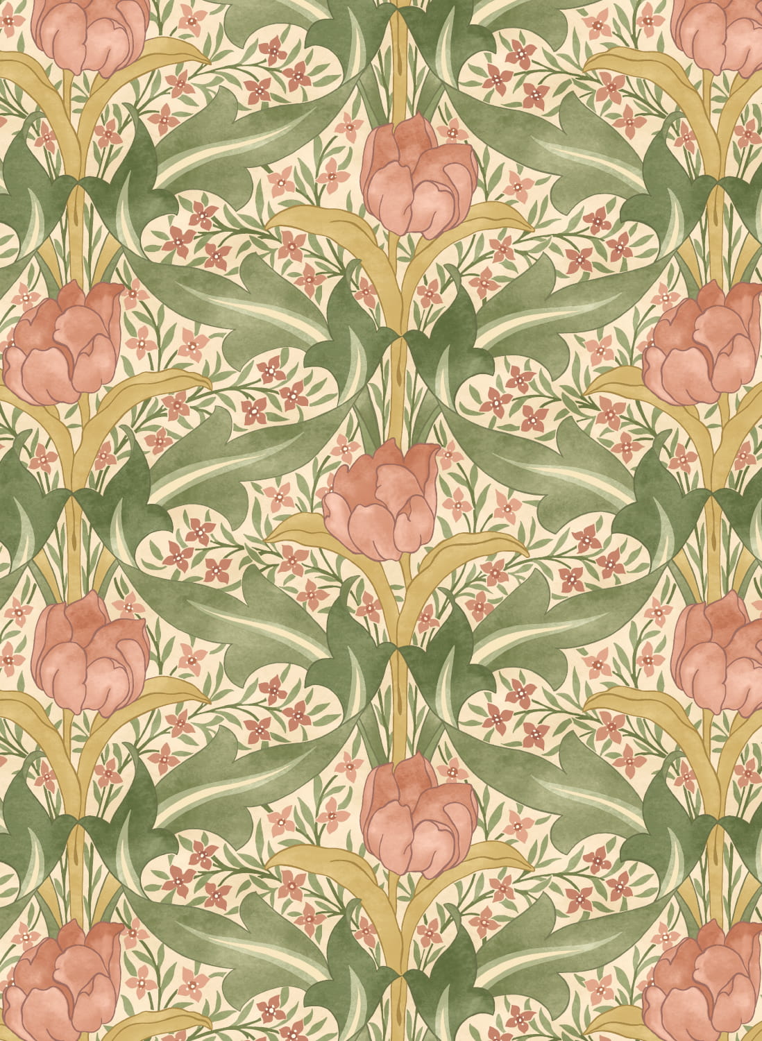 Tapete Tulip & Jasmine - Blush