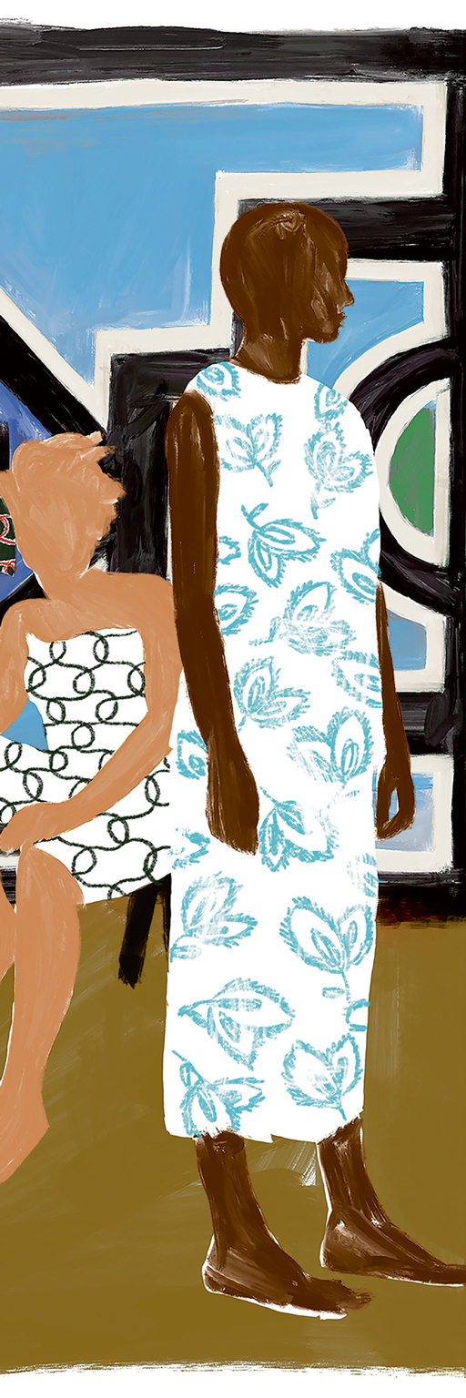 Wandbild Ndebele - Panel 3