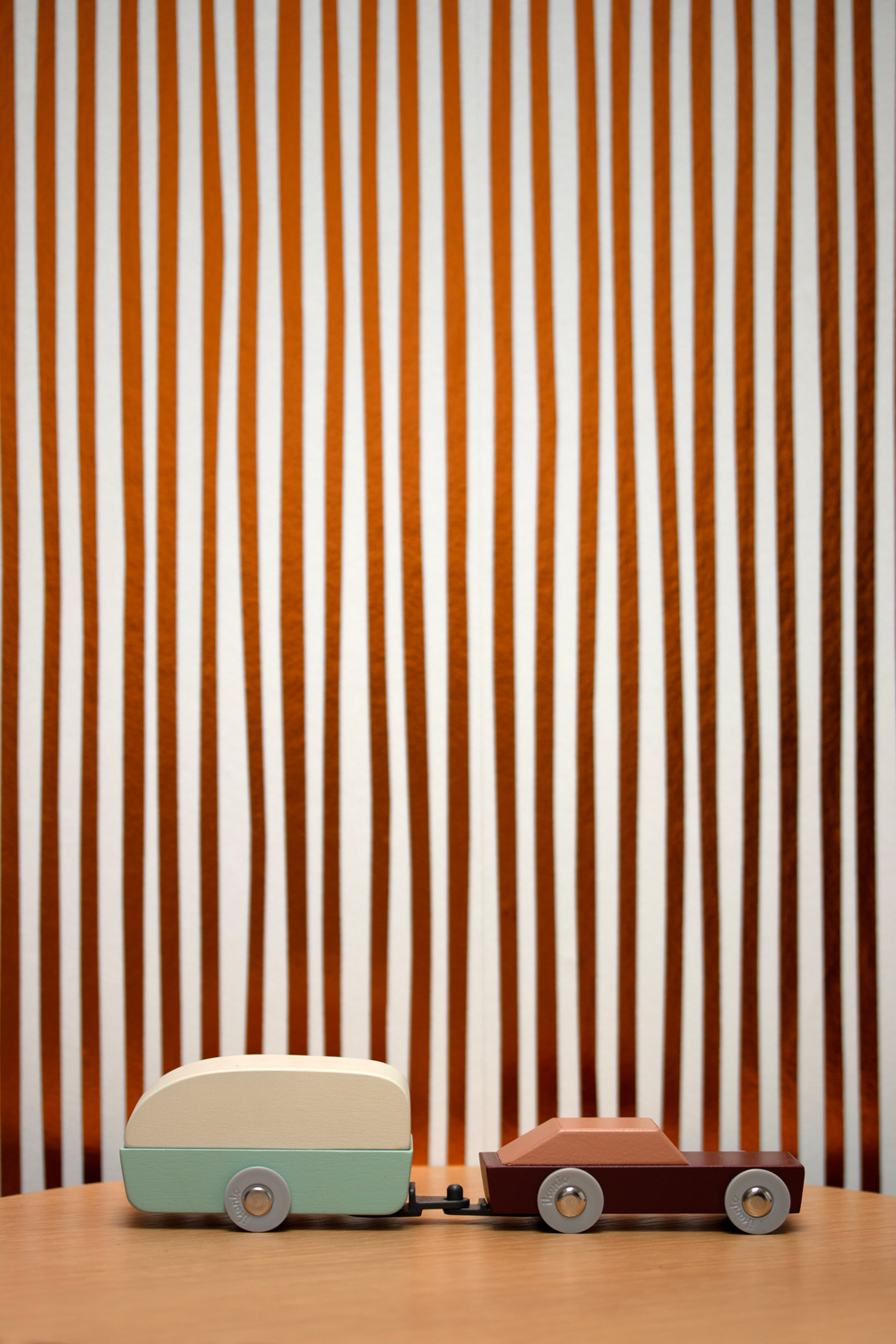 Tapete Stripes / Strepen - Copper / Koper