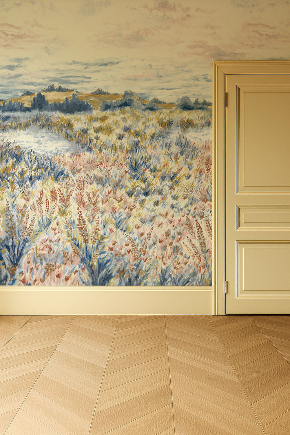 Wandbild Wildbloom - Midnight/ Antique