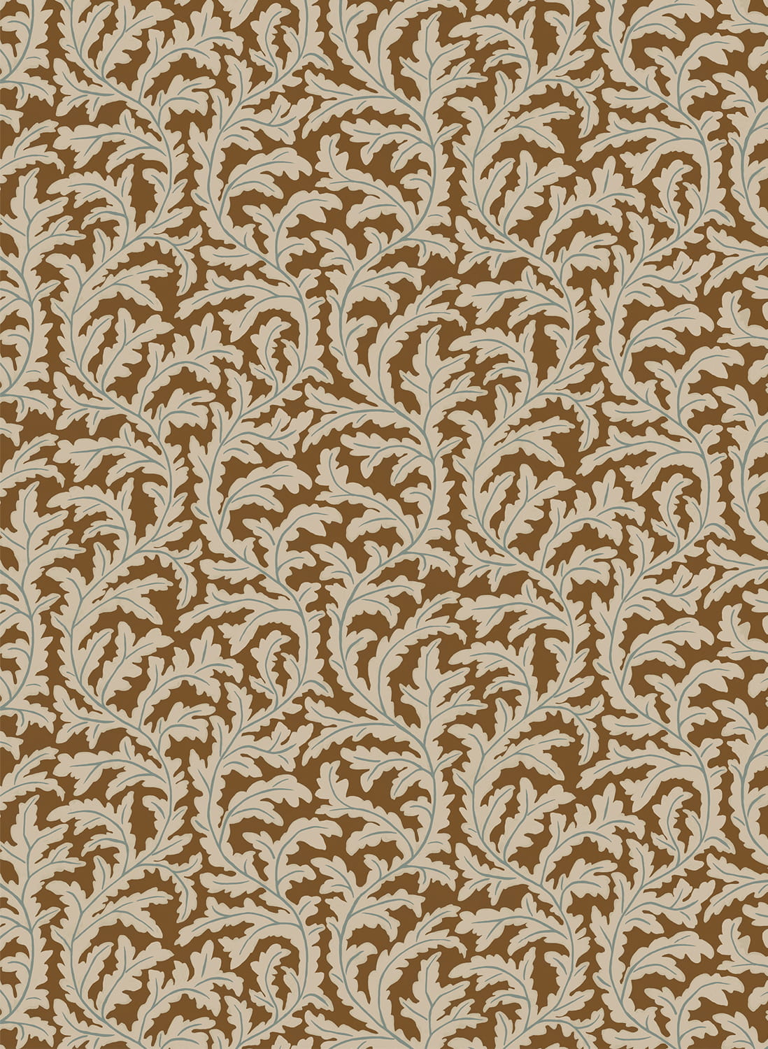 Tapete Frond Ogee - Sepia