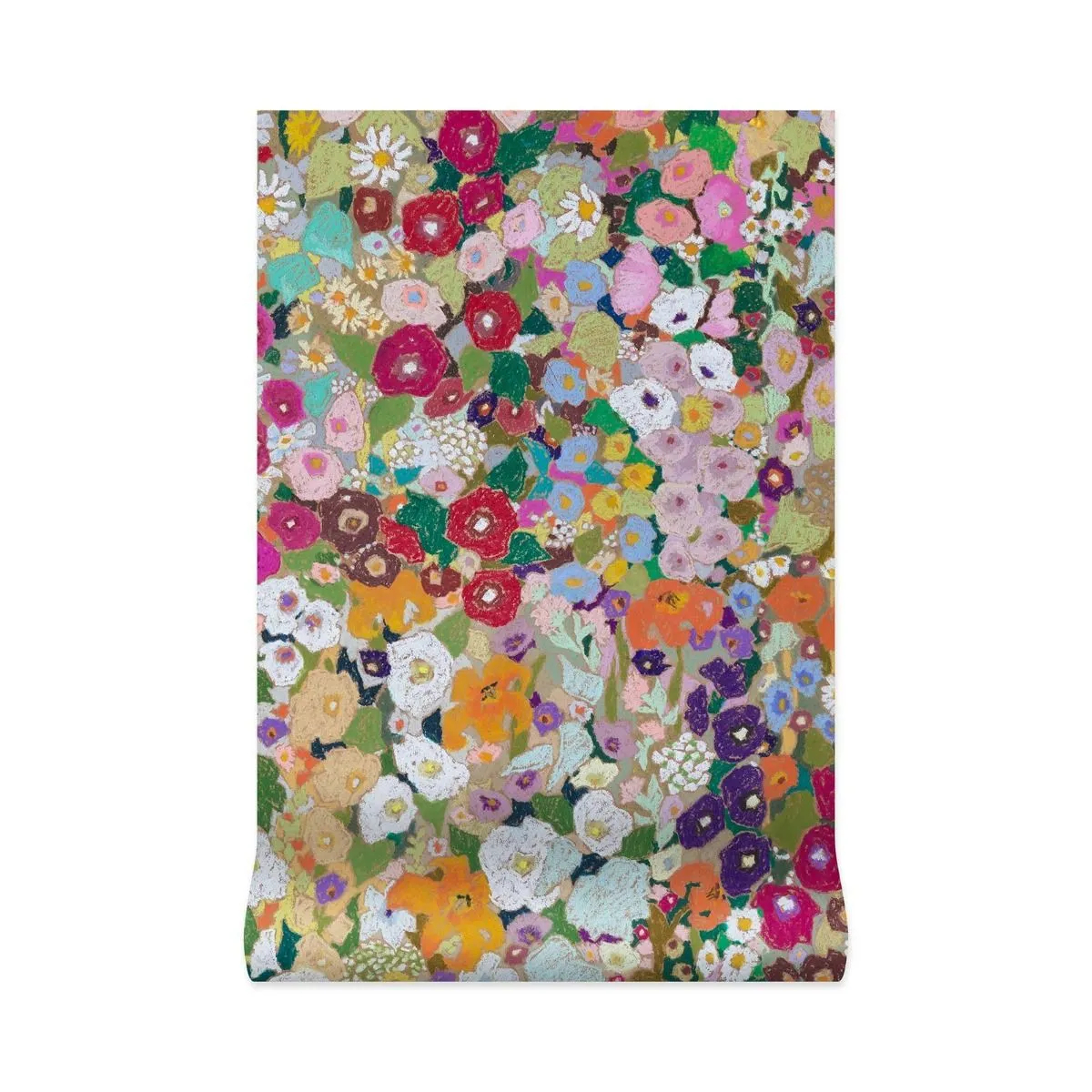 Wandbild Hollyhocks - Spring