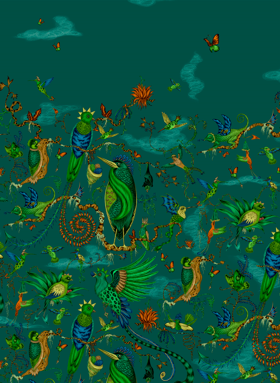 Tapete Cloud Forest - Teal