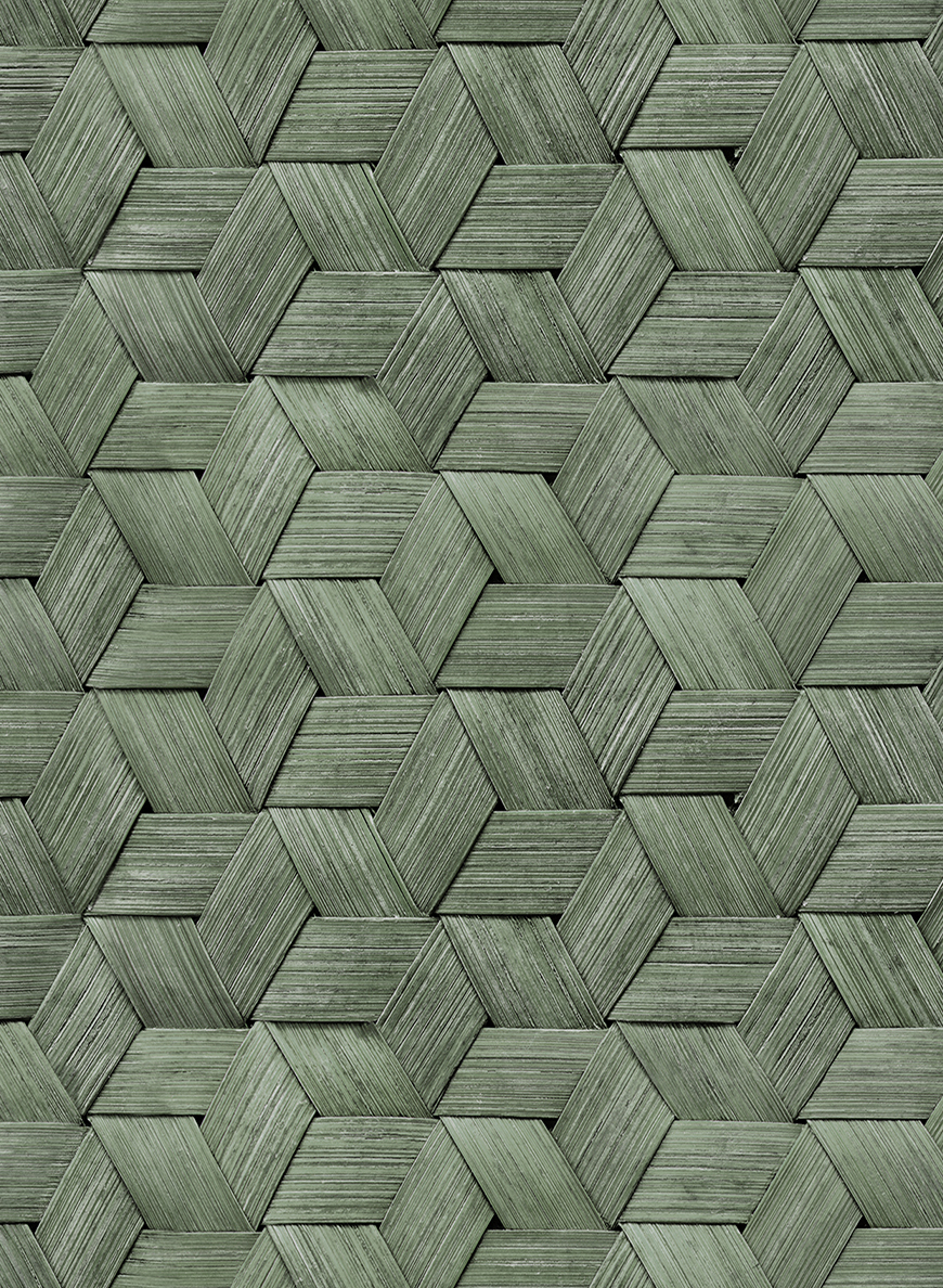 Tapete Small Birch Bark Braids - Forest Green