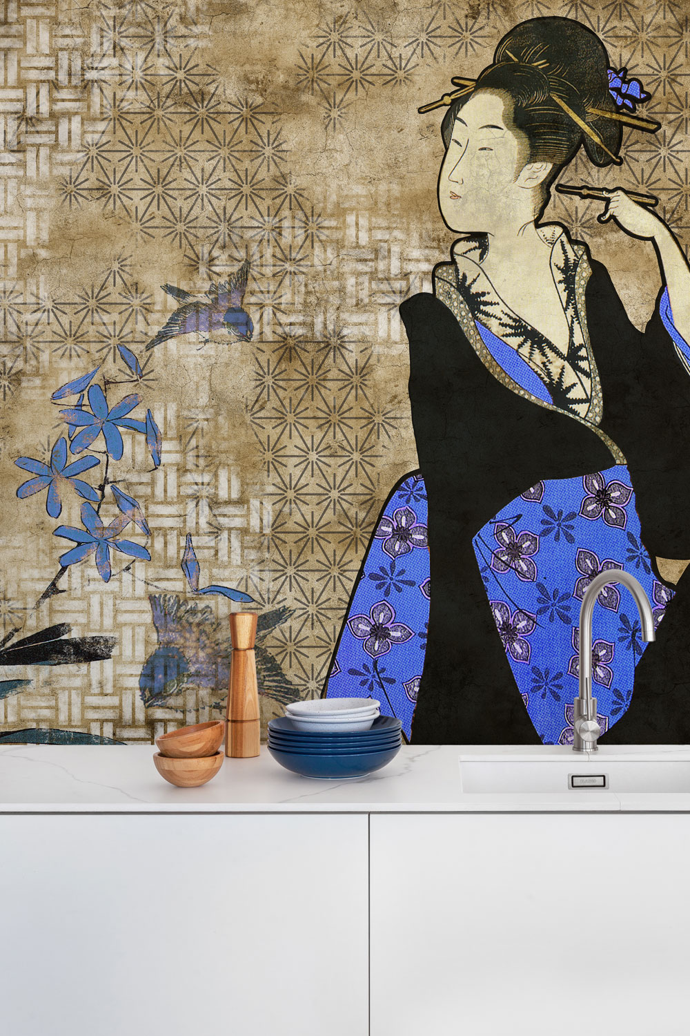 Wandbild Geisha Graffiti - 8000037N