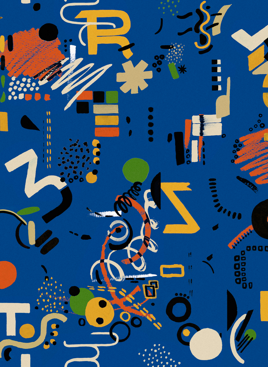 Tapete Funny Shapes - Azul