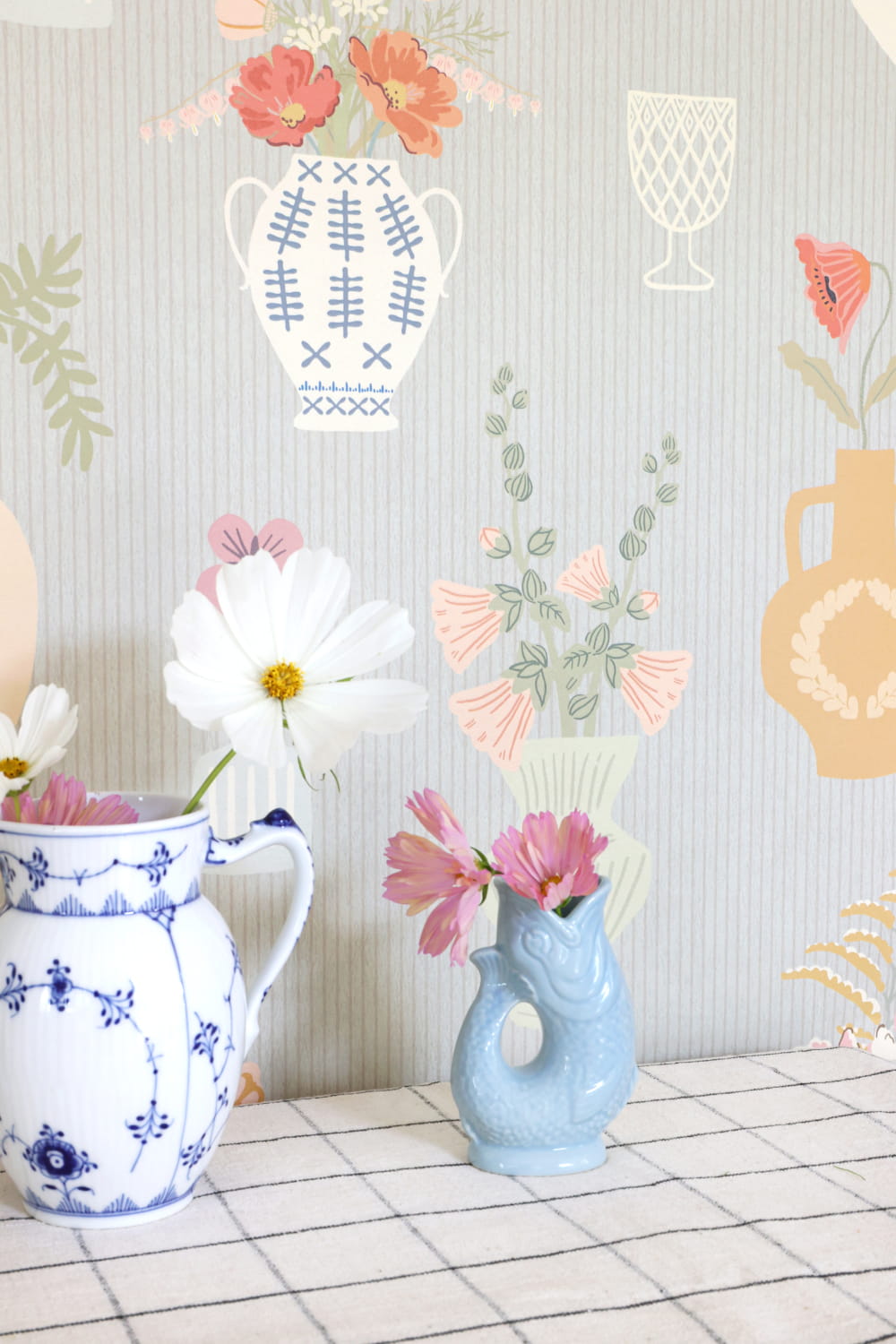 Tapete Floral Daiquiri - Morning Haze Blue