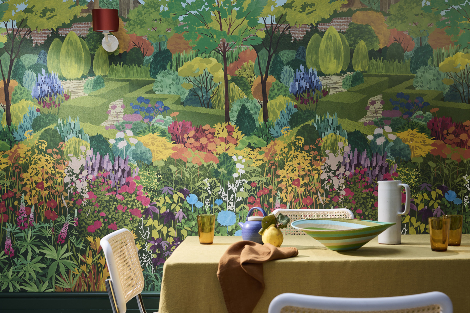 Wandbild Castle Garden - Pale Lime