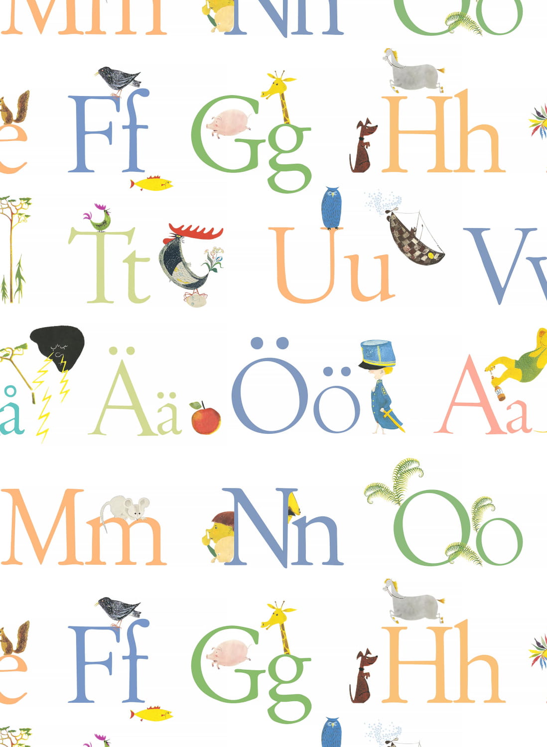 Wandbild Stig Lindberg ABC