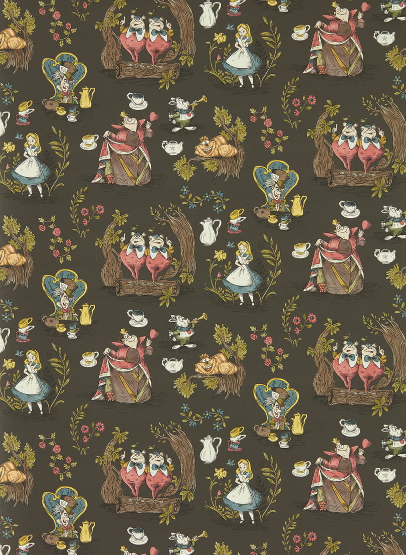 Tapete Alice in Wonderland - Chocolate