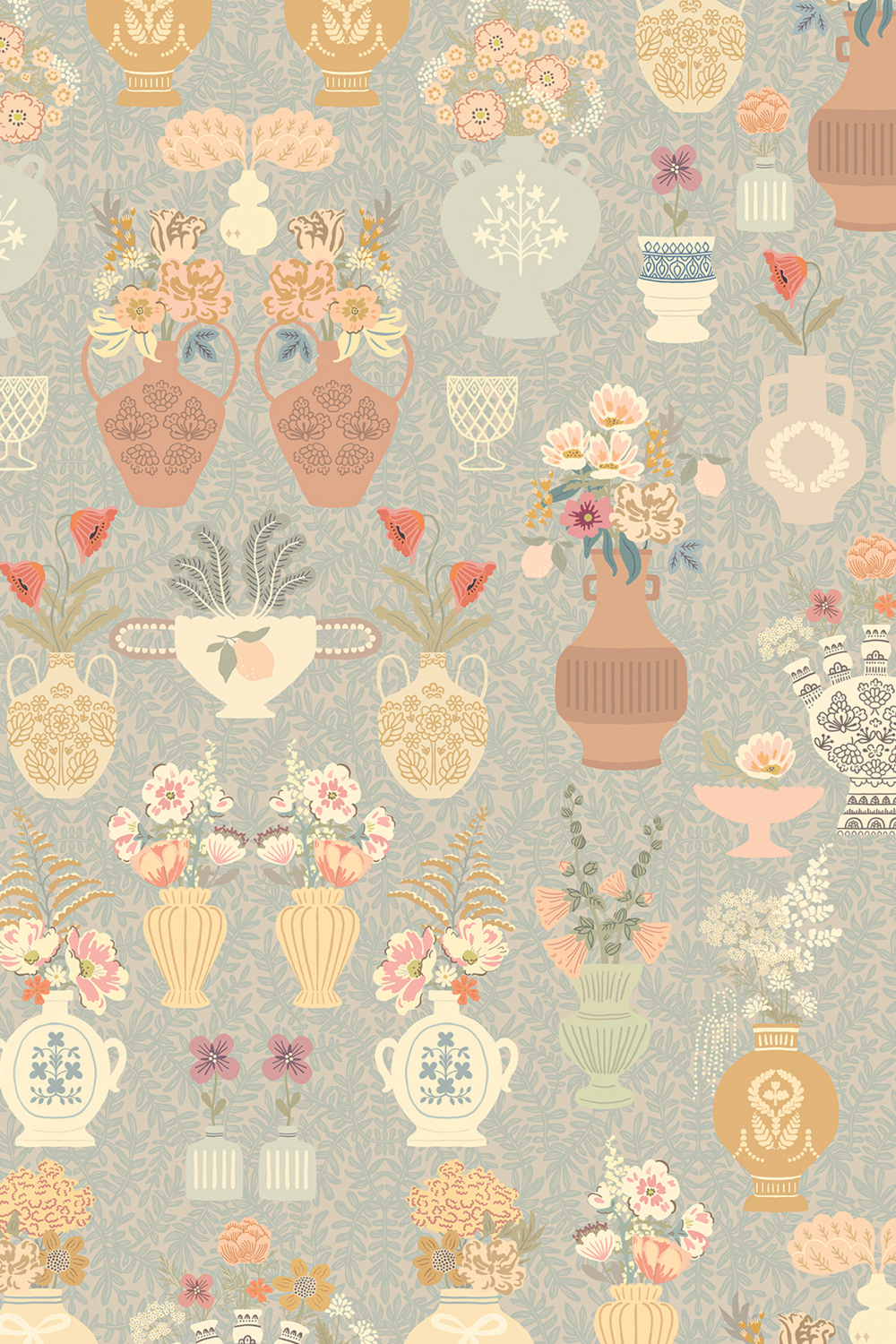 Tapete Summer Spritz - Vintage Blue