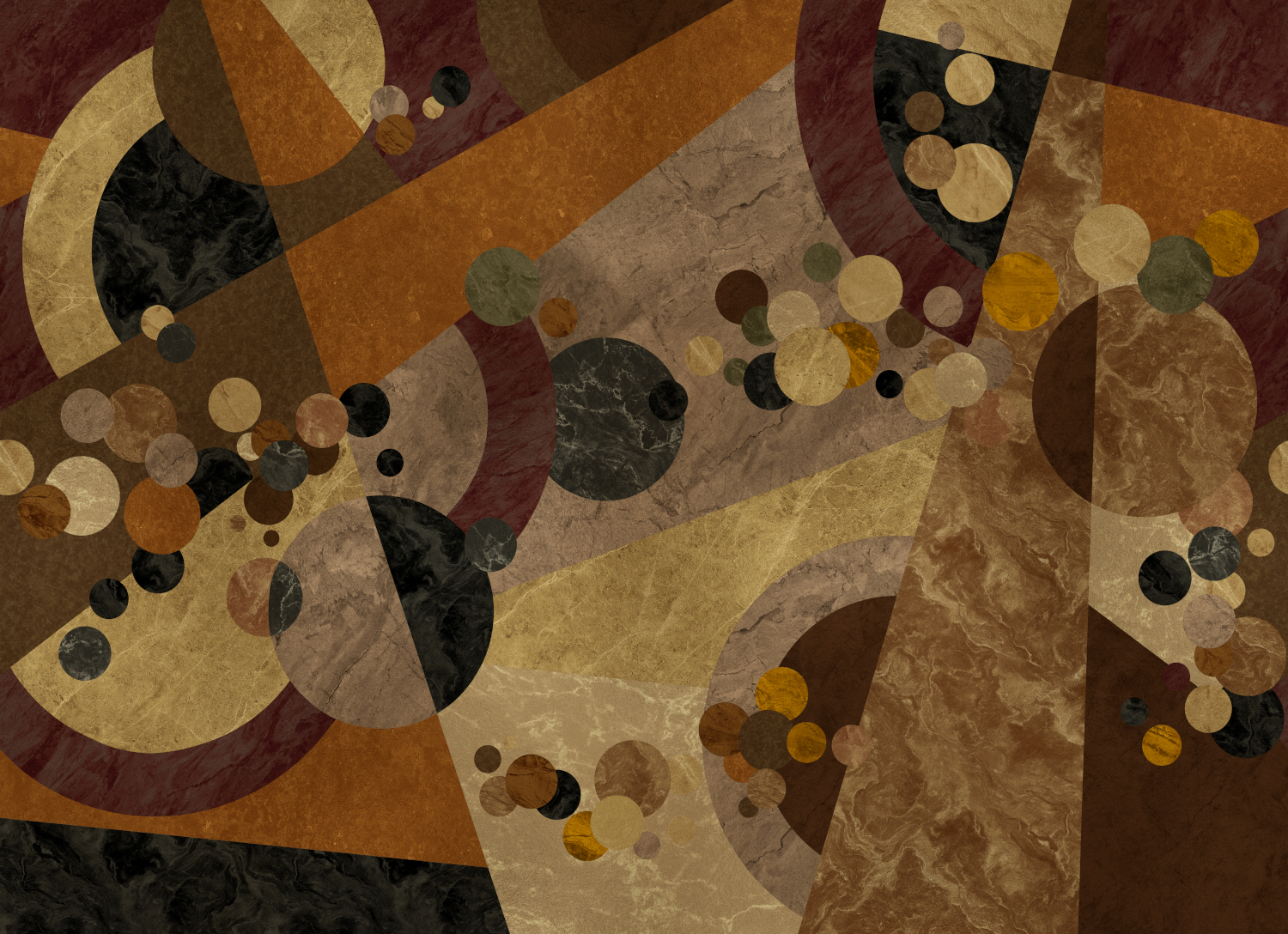 Wandbild Starfield - Gold