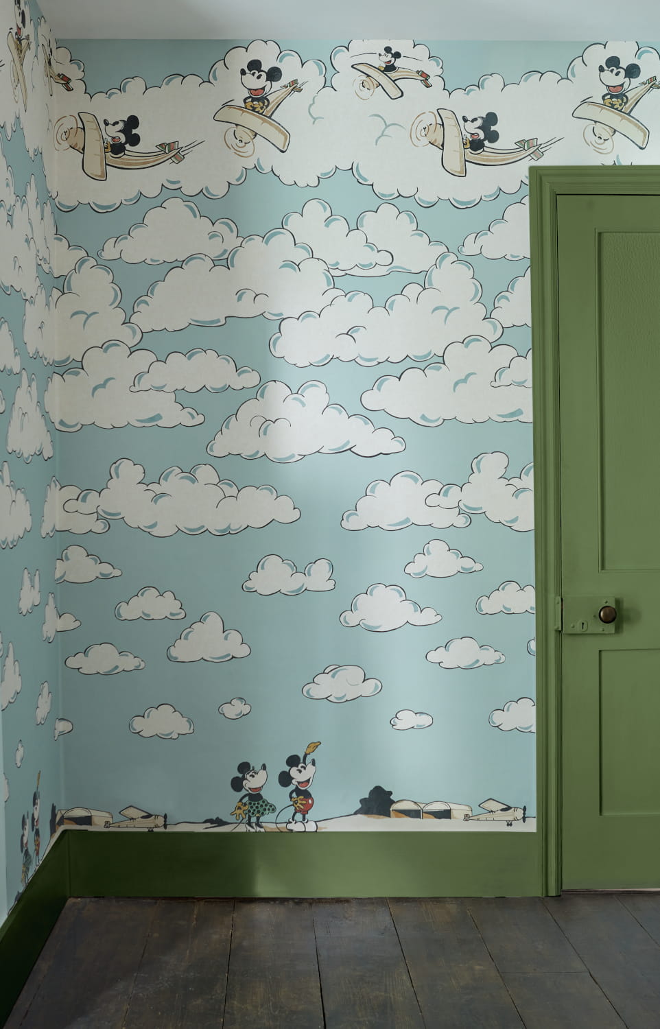Wandbild Mickey in the Clouds - Sea Salt
