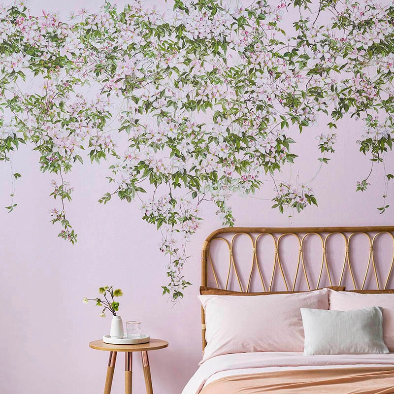 Wandbild Clematis - Pink