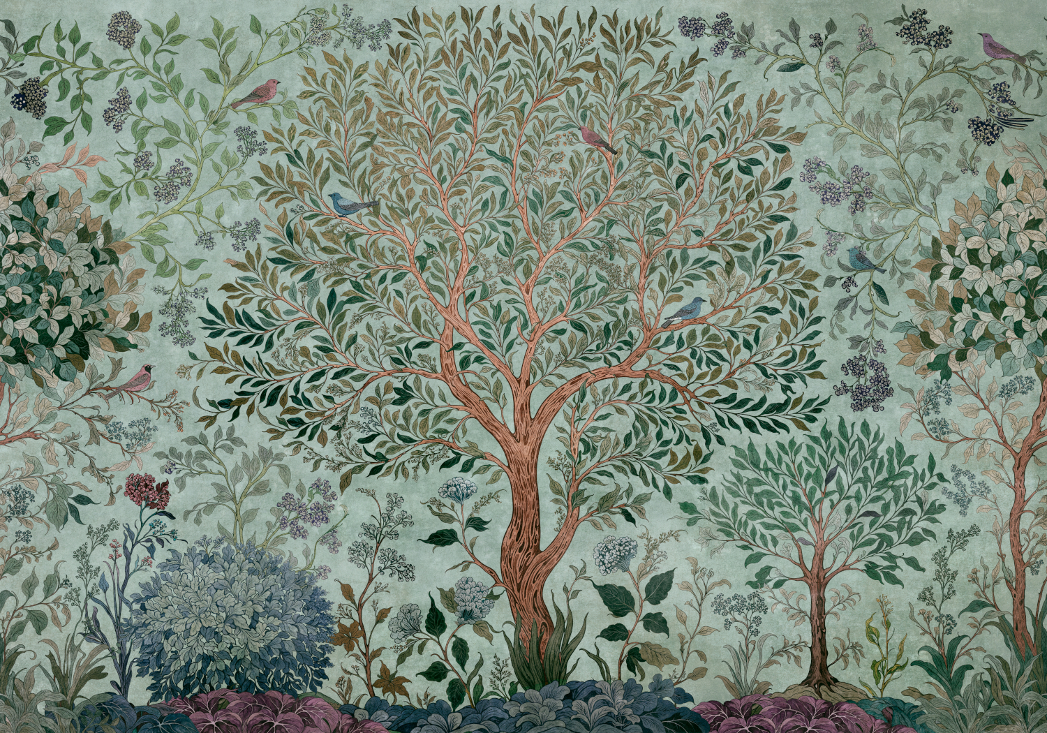 Wandbild Varanasi Tree - Sapphire