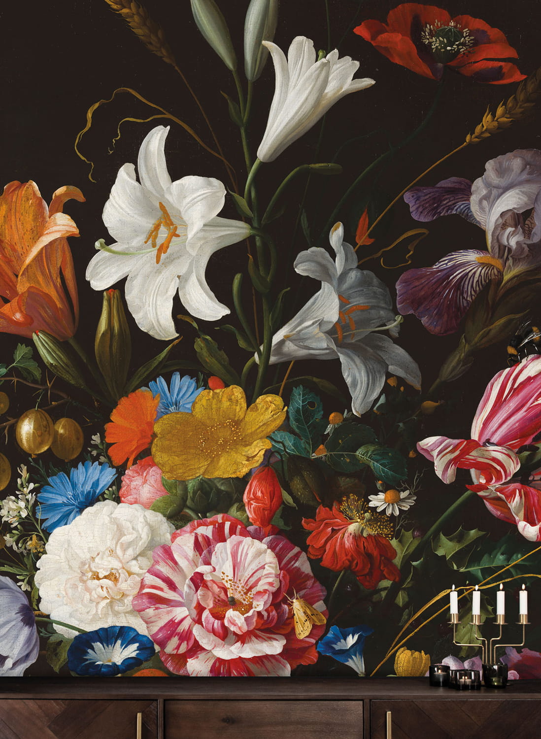 Wandbild Golden Age Flowers 4