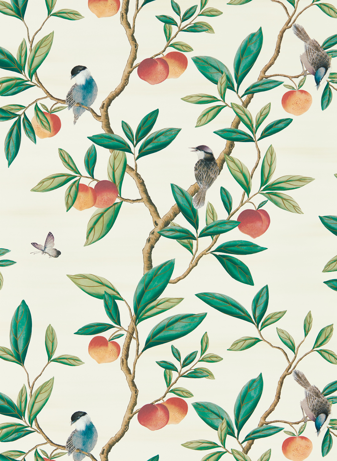 Tapete Ella - Fig Blossom/ Fig Leaf/ Nectarine