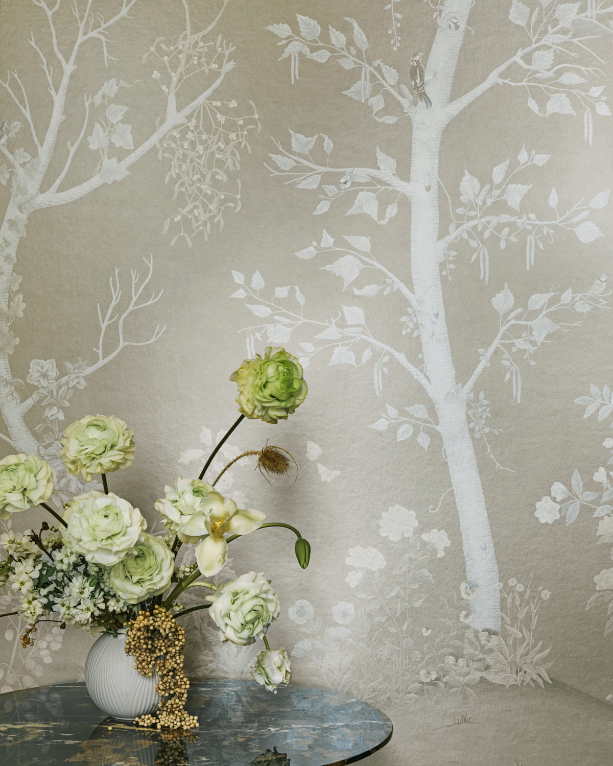 Wandbild Seasonal Woods - Platinum Pearl