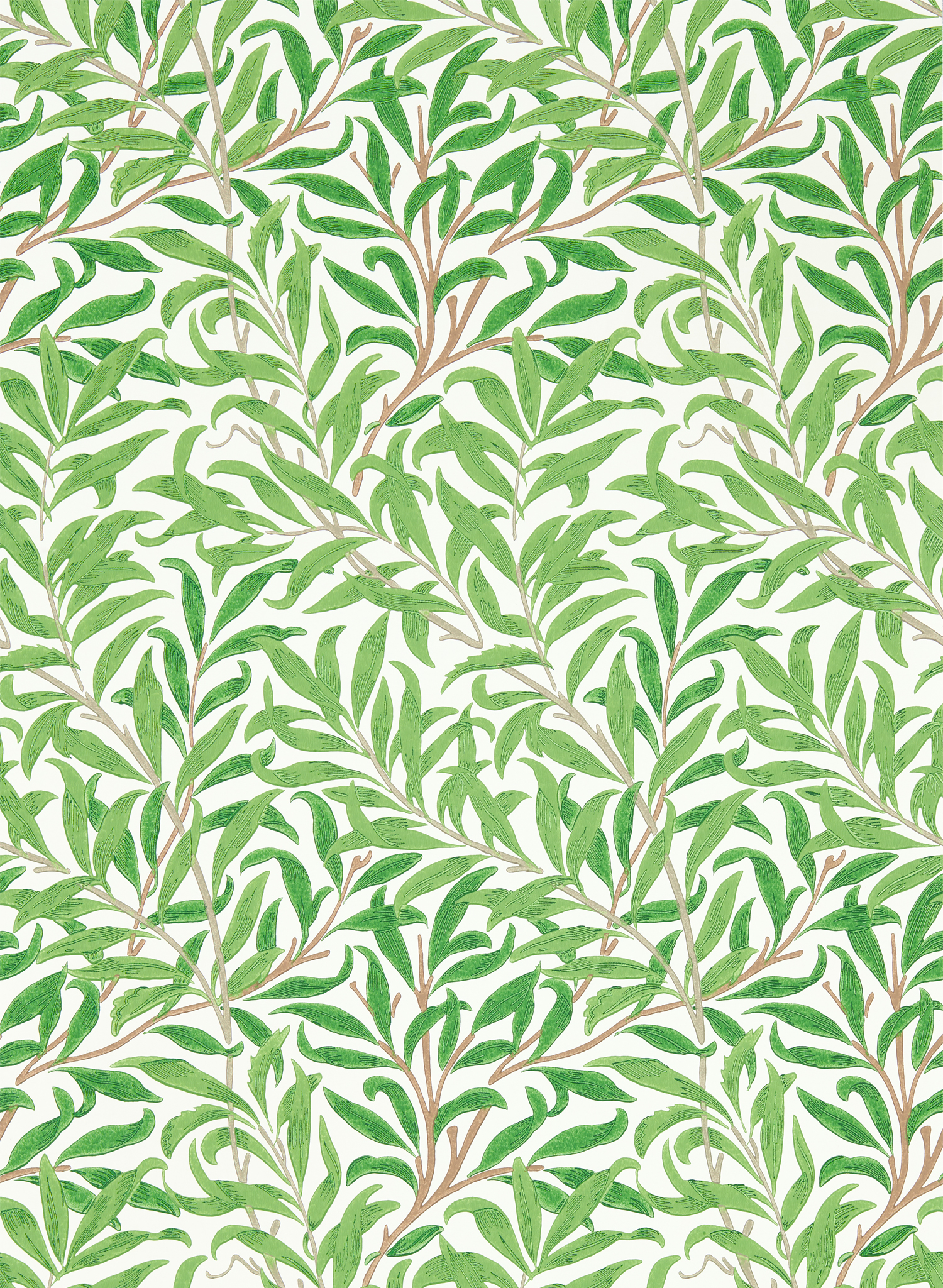 Tapete Simply Willow Boughs - Leaf Green