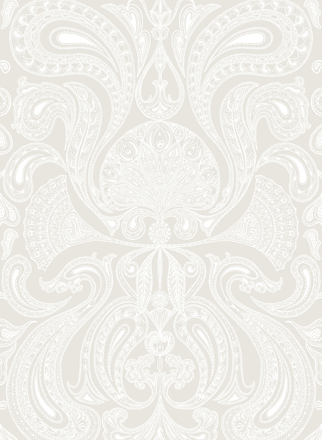 Tapete Malabar - White on White