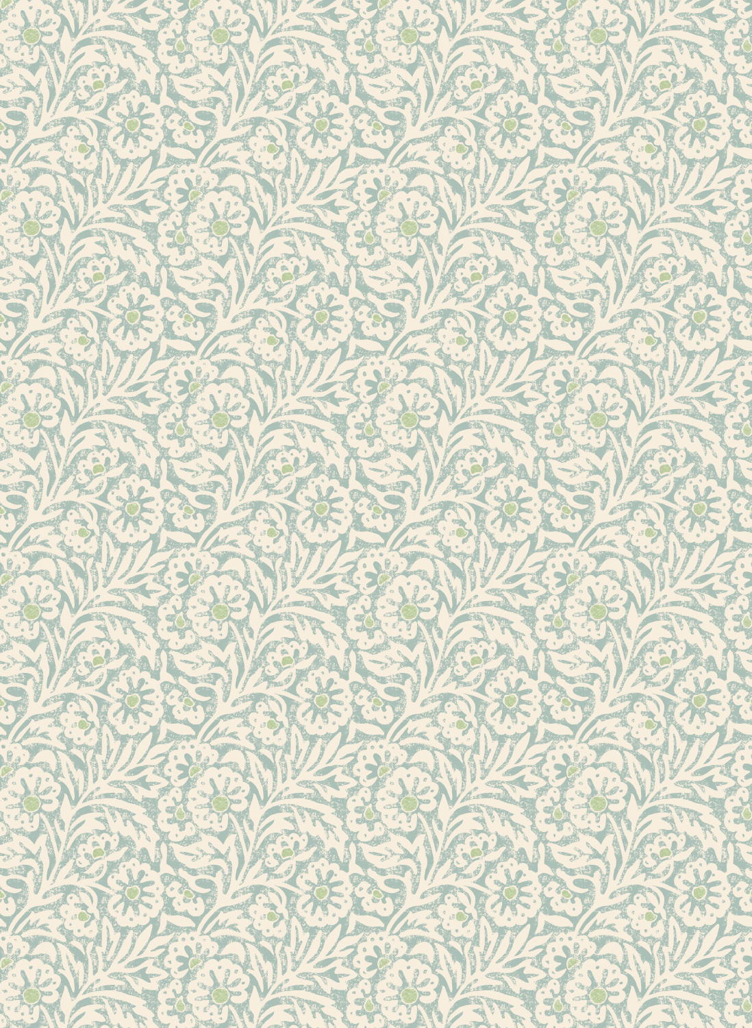 Tapete Flower Patch - Aqua