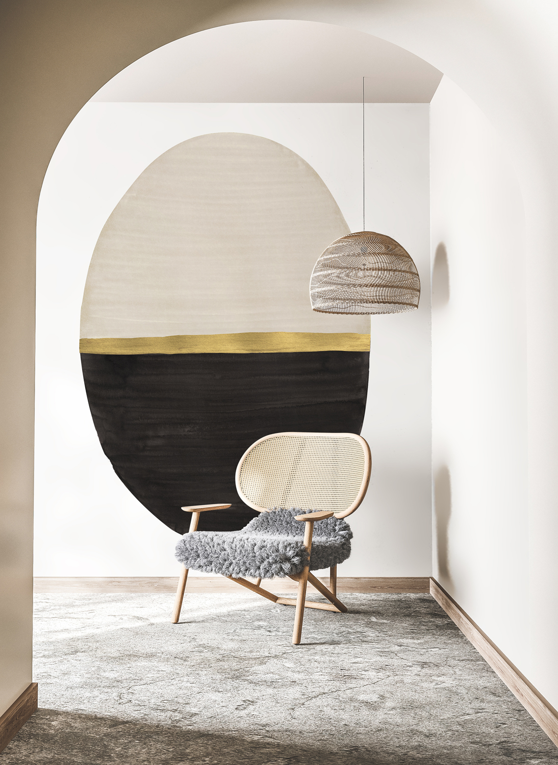 Wandbild Totem - Ivory