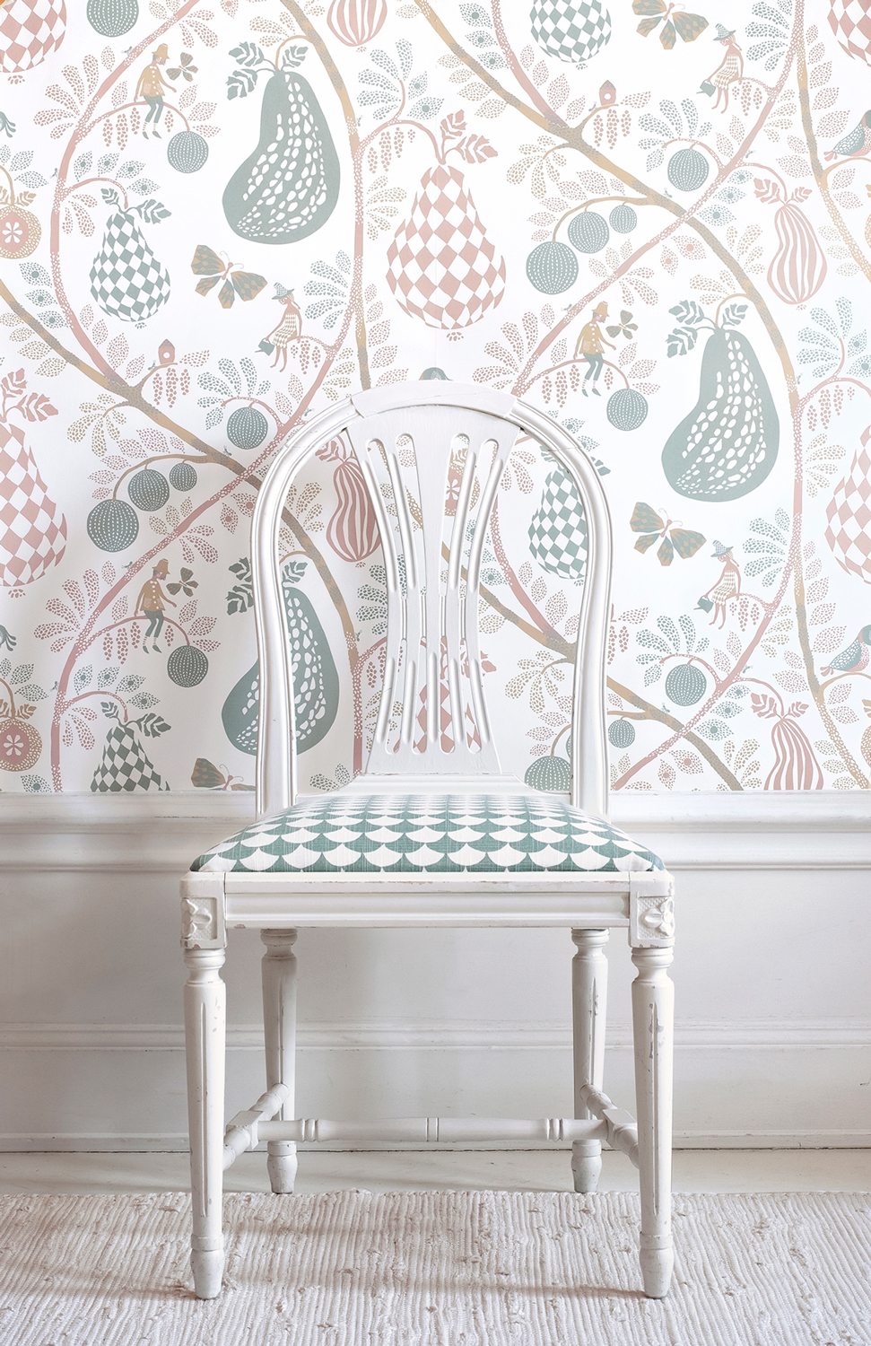 Tapete Fruit Garden - White/ Pastel
