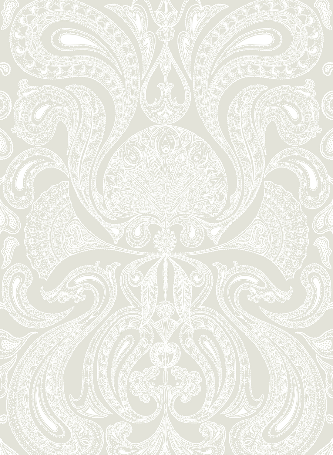 Tapete Malabar - White on Linen