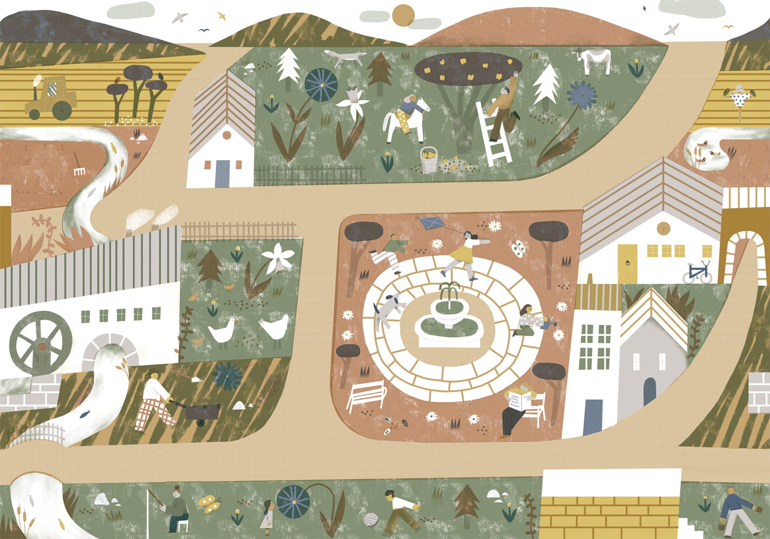 Wandbild Country Joy - Olive
