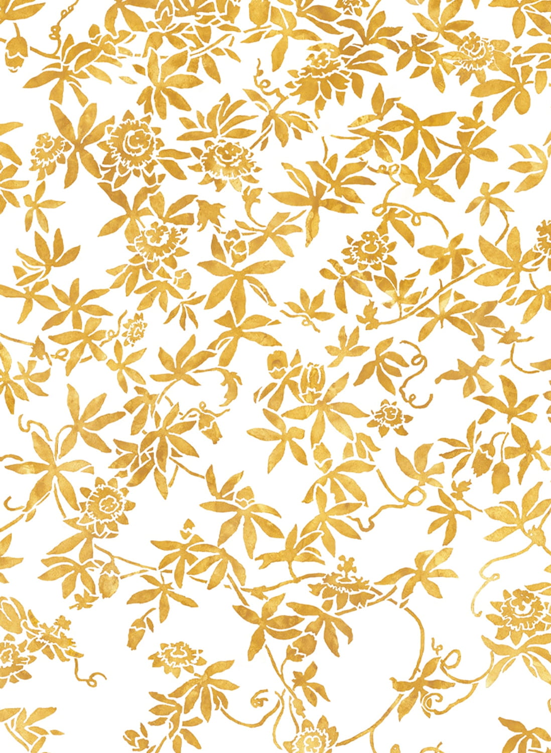 Papier peint Passiflores - Blanc