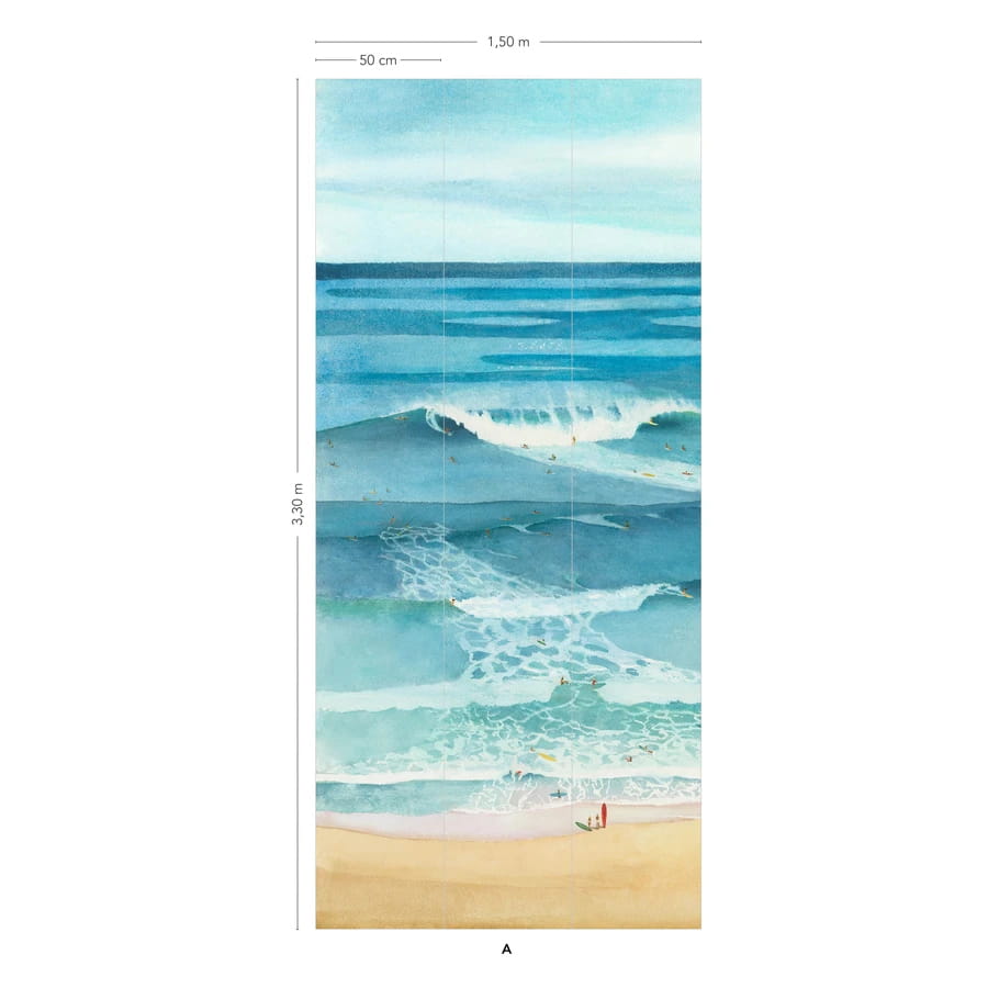 Wandbild Surf Guethary - Panel 1/2/3