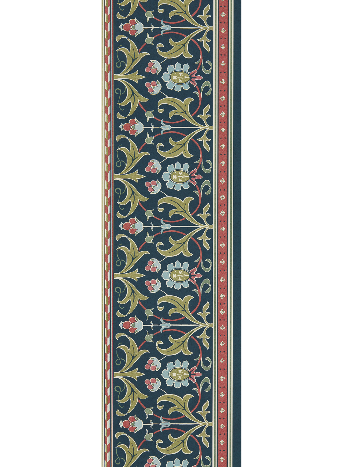 Tapete Ornamental Frieze - Indigo/ Thyme