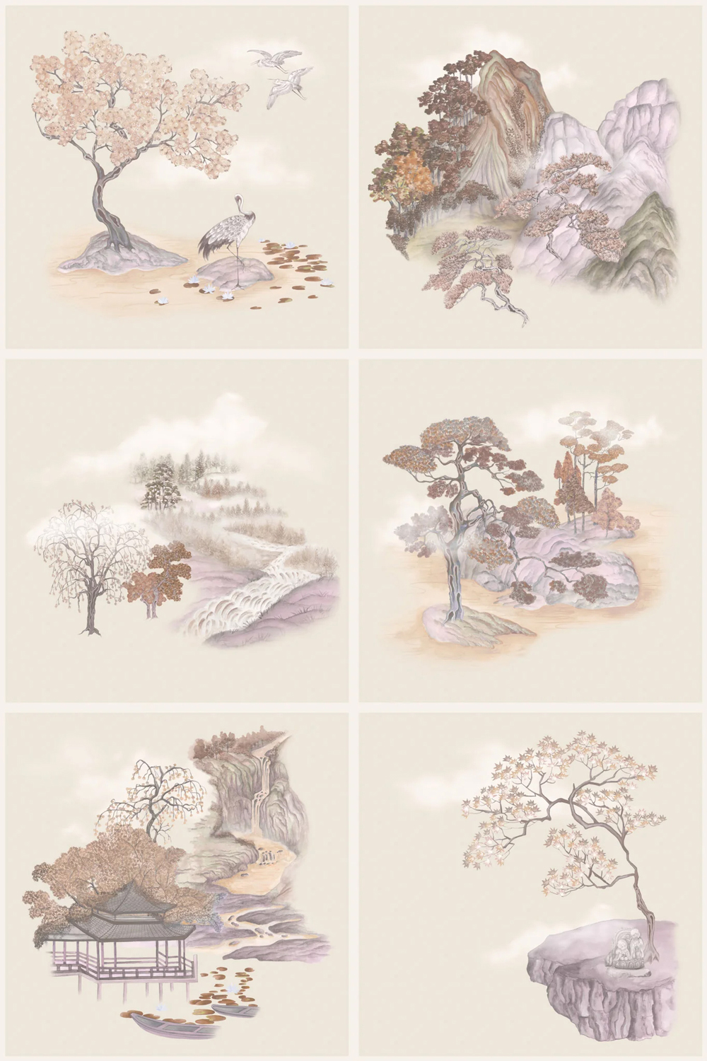 Tapete Tile Toile - Autumnal