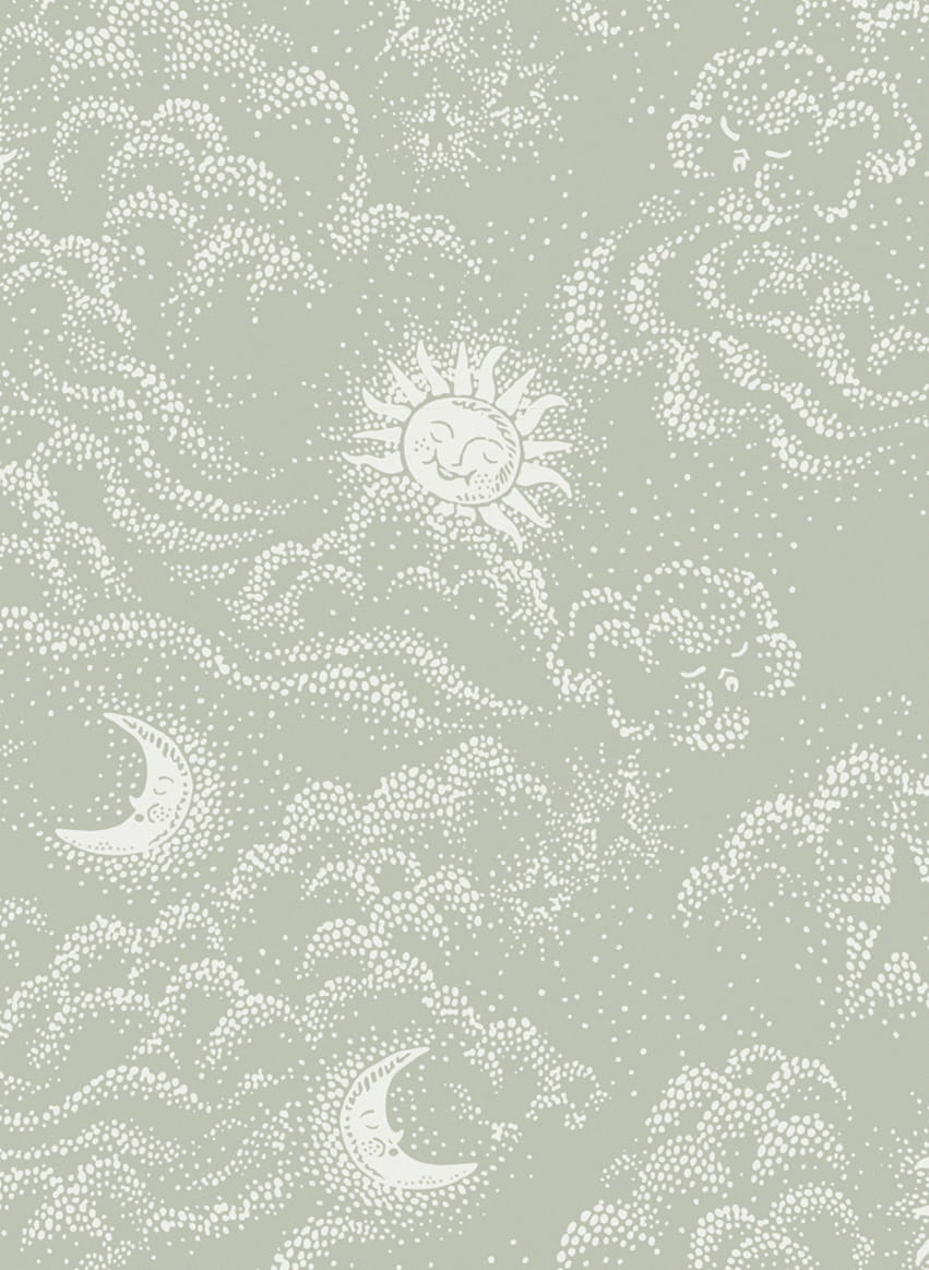 Tapete Happy Cloud - Sage Green
