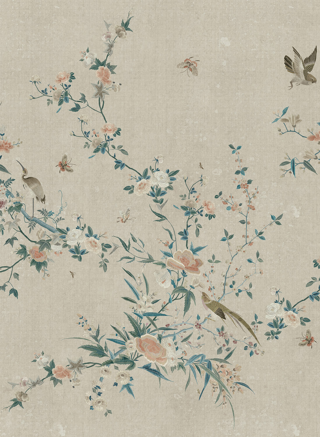 Wandbild Bloom - Grey