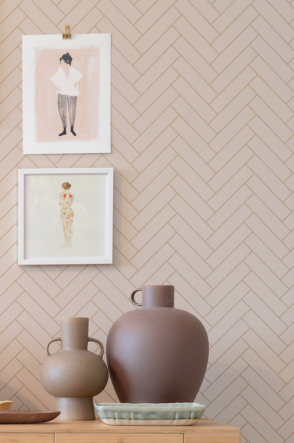 Tapete Heringbone - Sandy Beige