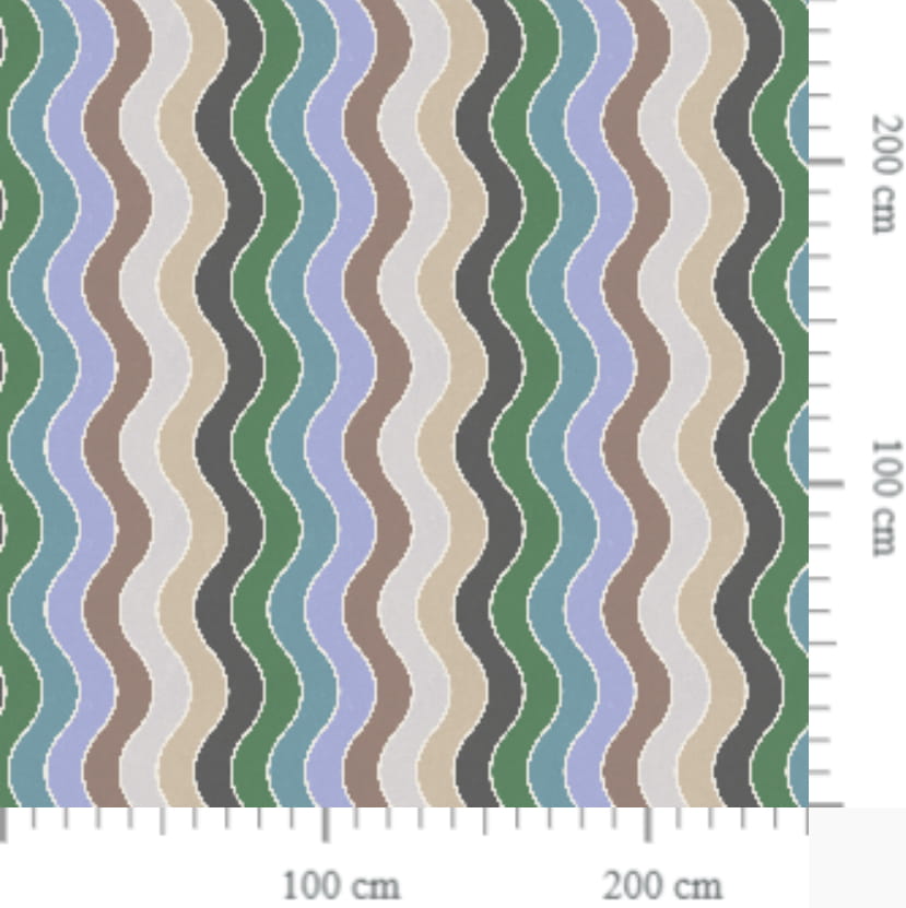 Wandbild Seventies Waves - Rainbow