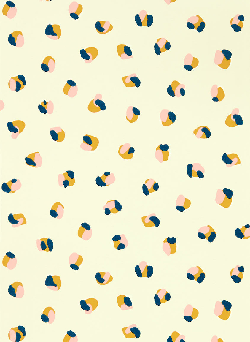Tapete Leopard Dots - Pebble/ Milkshake