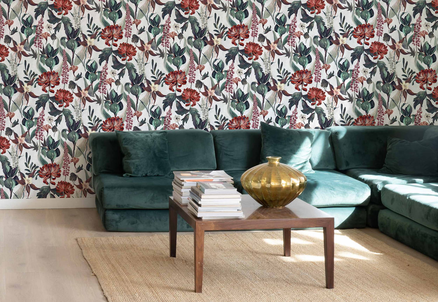 Tapete Jardin Rojo - Cisne