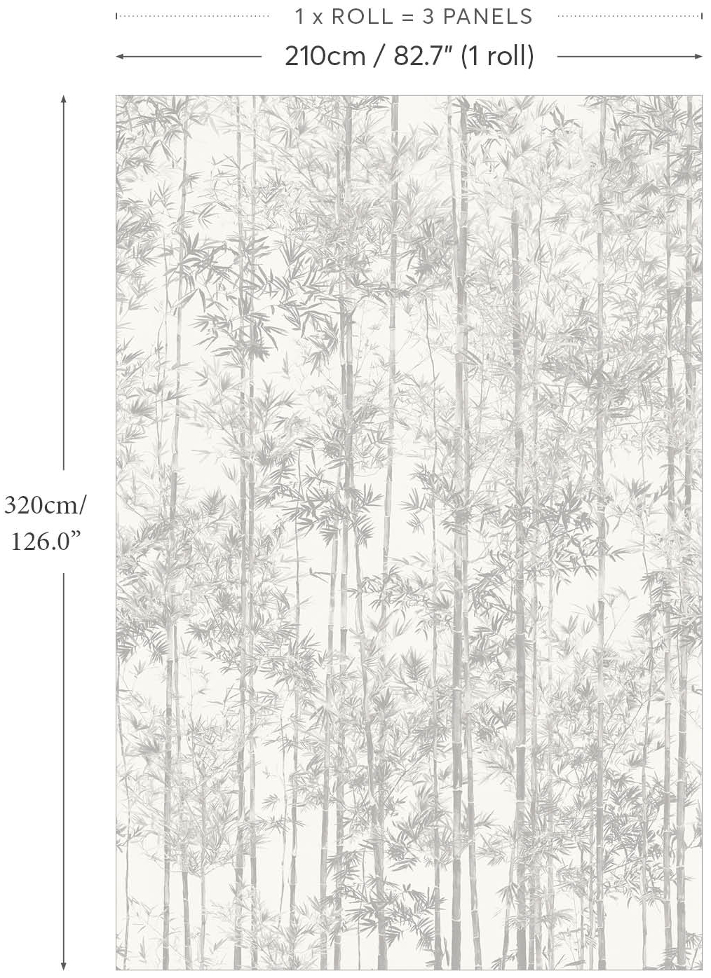 Wandbild Bamboo Grey - Panel C