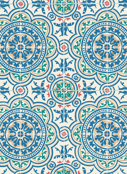 Tapete Piccadilly - Denim on Chalk