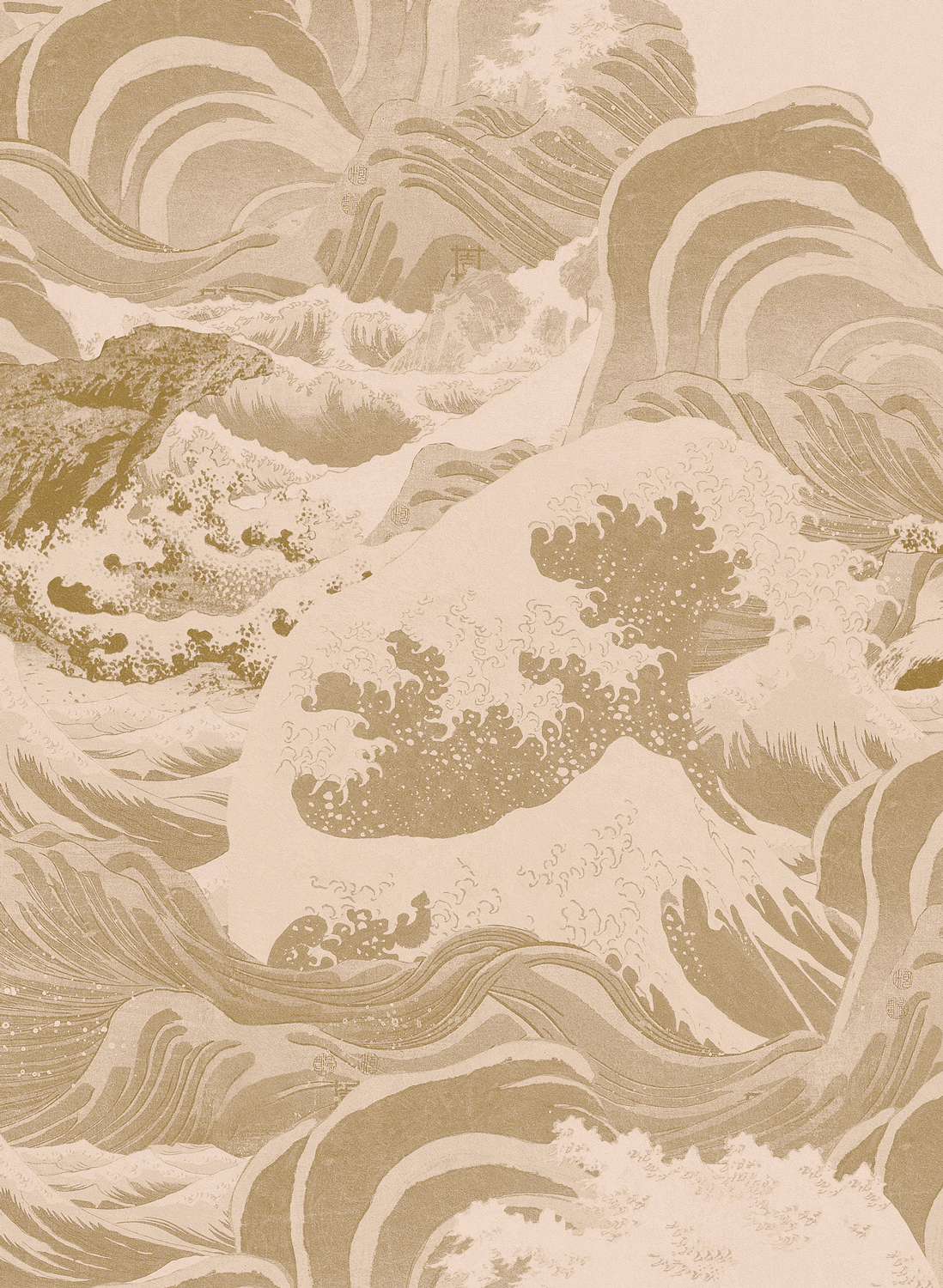 Tapete Sea Waves - Taupe