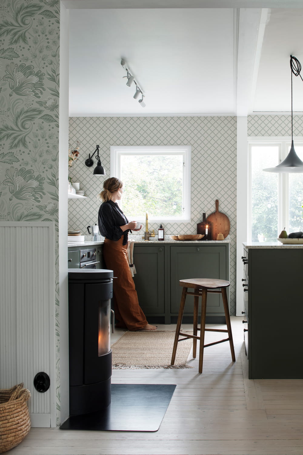Tapete Trellis - Forest Green